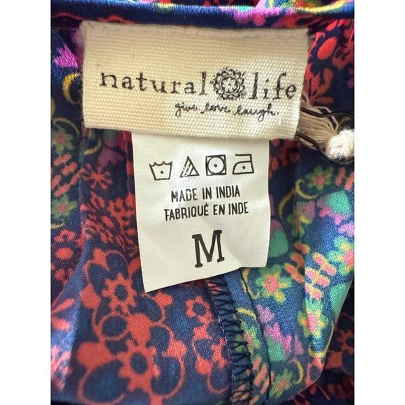 NWT Natural Life Lightweight Maxi Slip Dress Garland Navy Women’s Size M - Picture 8 of 9